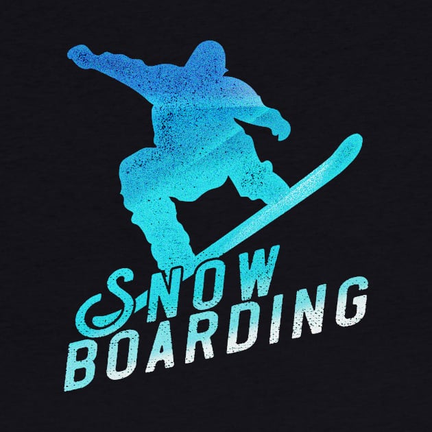 Retro Look Snowboarder, Snowboarding Motive by MarkusShirts